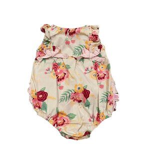 Ruffle Butts Baby Girl's Floral Romper - Size 0-3 months - Excellent!